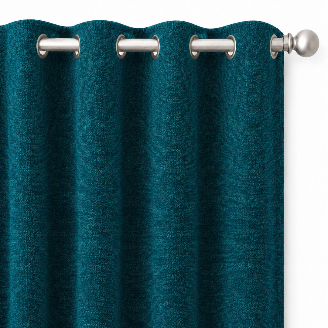 Castro Fabric in color Azure made as a drapery is a Solid Bouclé Fabric that is good for Drapery & Curtain Fabric and Upholstery Fabric