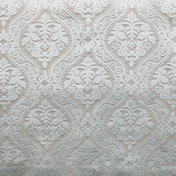 Solis Damask Cut Velvet on Linen Look Fabric by the Yard | 4 Colors