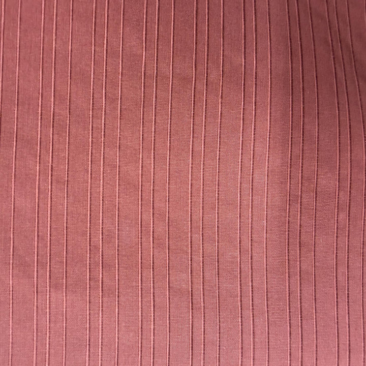Delmira Thin Stripe Silk Fabric in Brick