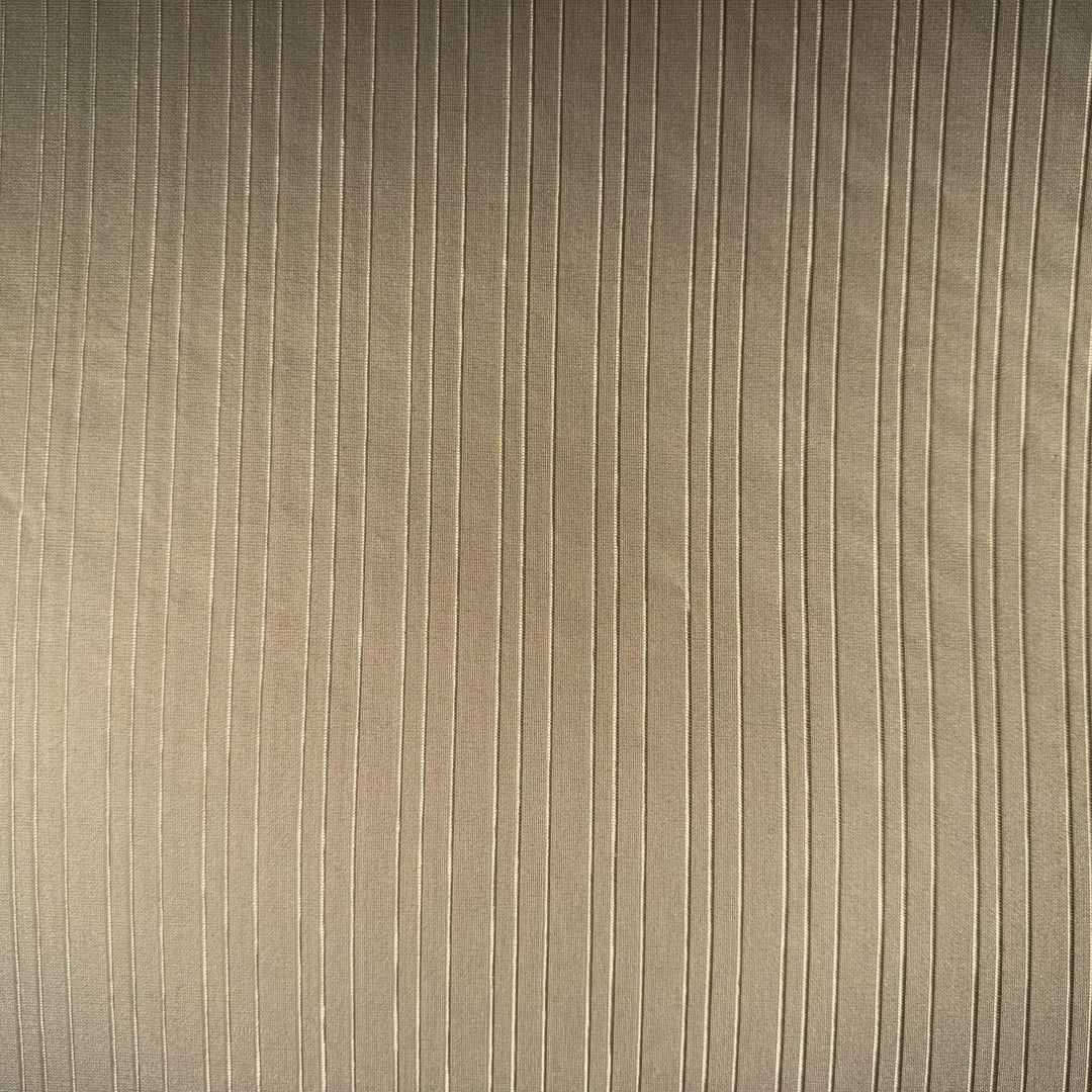 Delmira Thin Stripe Silk Fabric in Latte