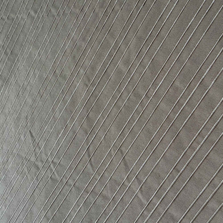 Delmira Thin Stripe Silk Fabric in Mocha