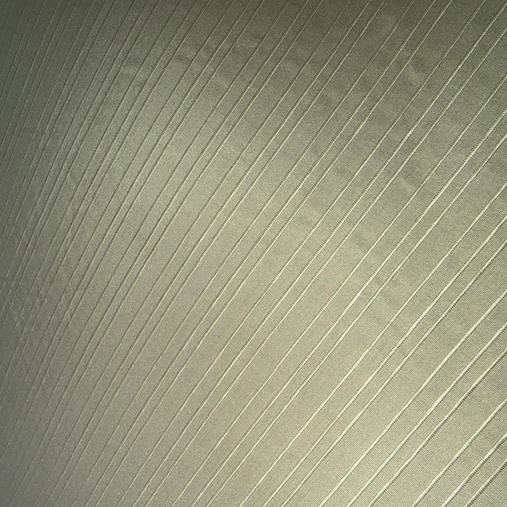 Delmira Thin Stripe Silk Fabric in Sage