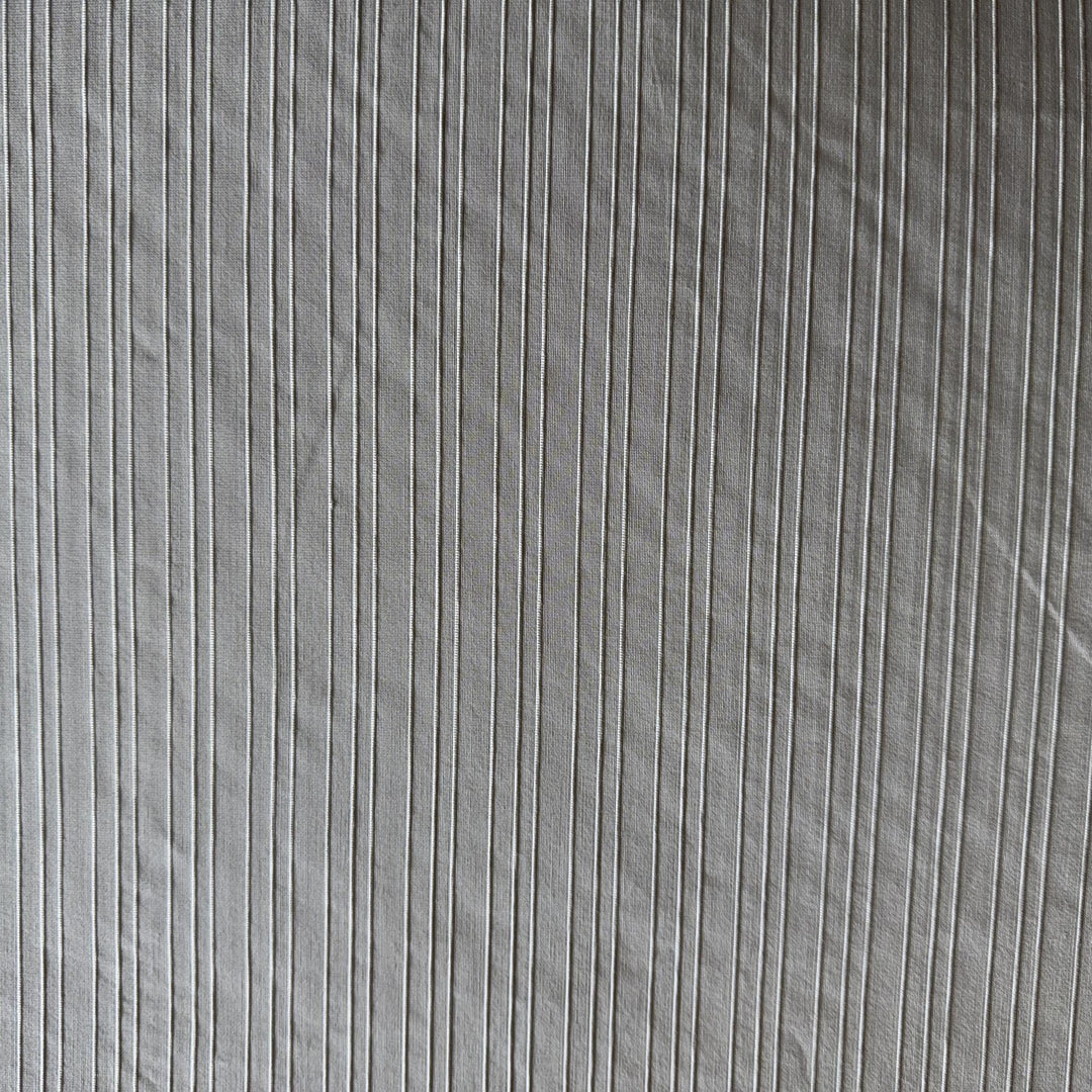 Delmira Thin Stripe Silk Fabric in Sand