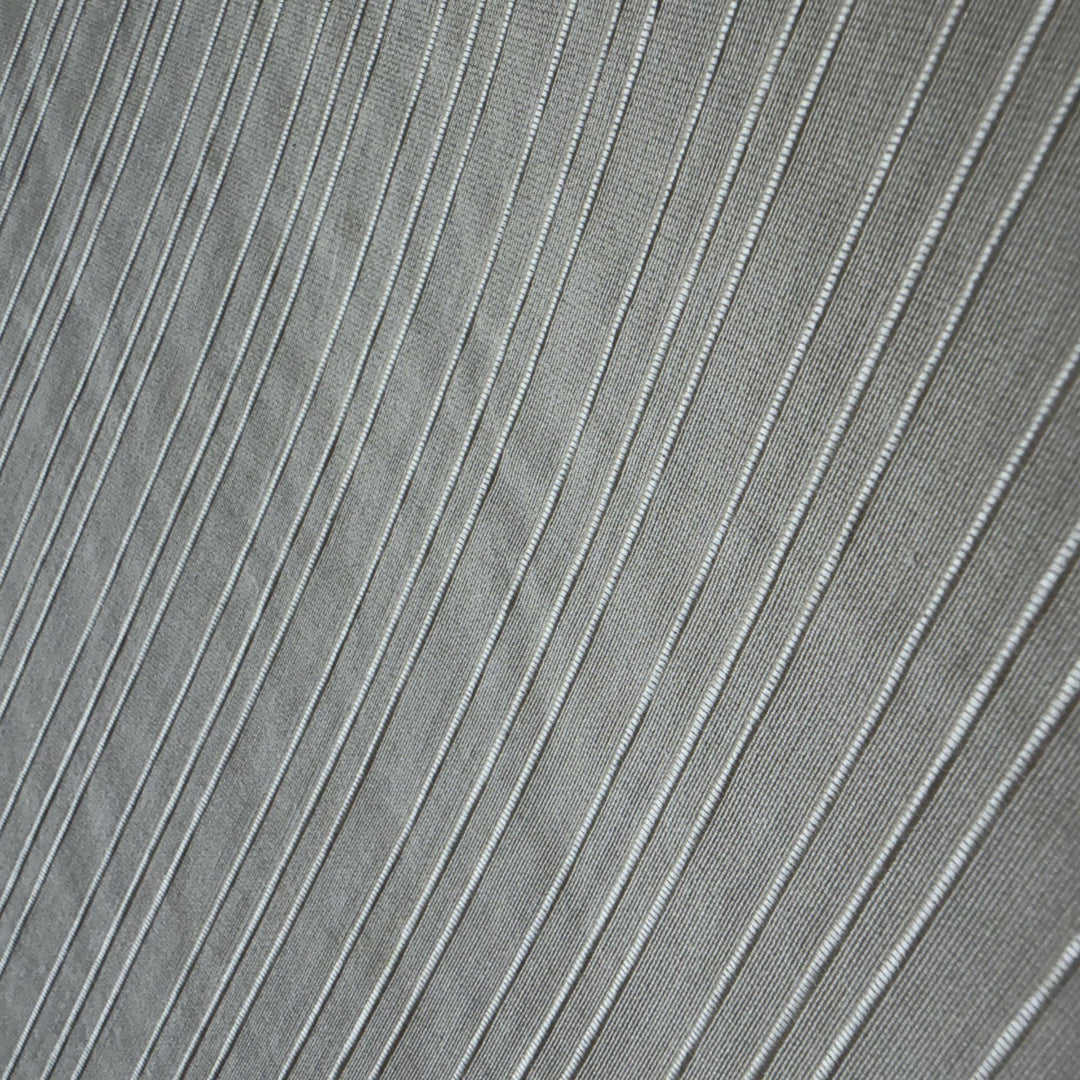 Delmira Thin Stripe Silk Fabric in Sand