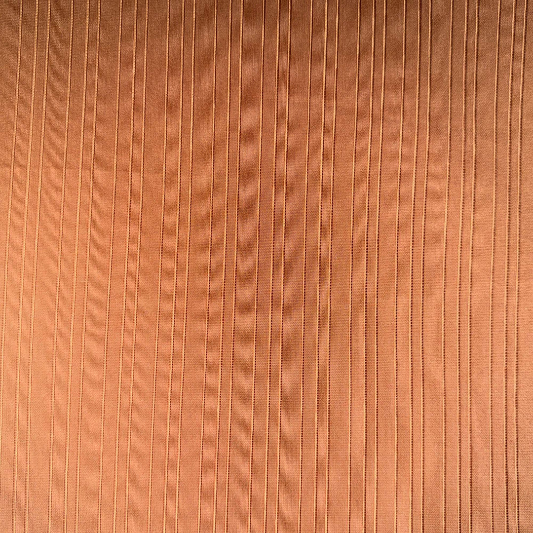 Delmira Thin Stripe Silk Fabric in Spice