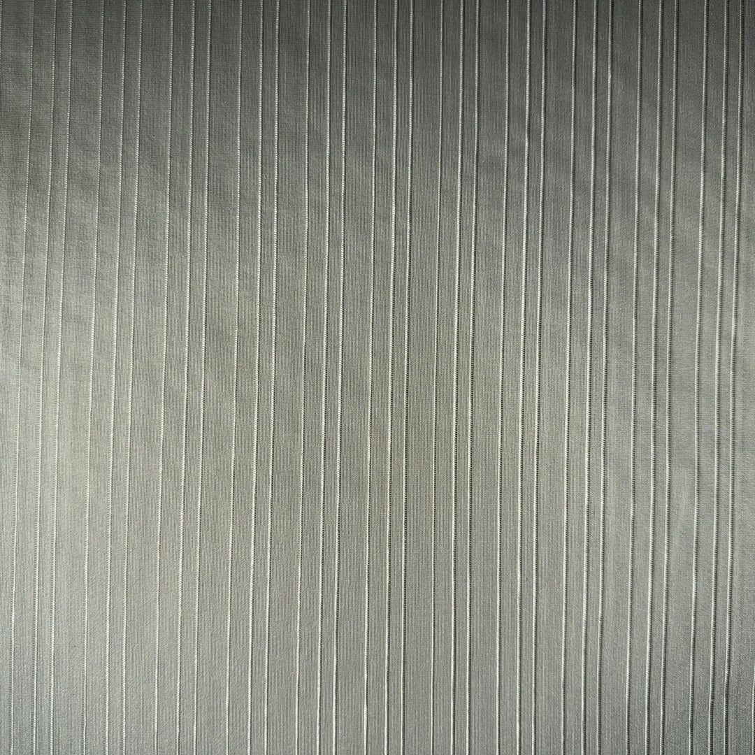 Delmira Thin Stripe Silk Fabric in Teal