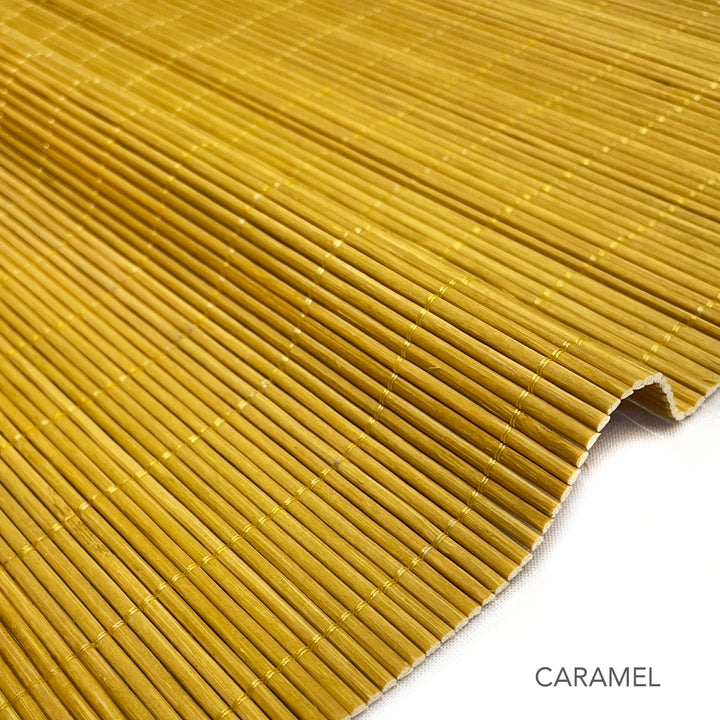 CARAMEL COLOR / Cordless Woven Wood Rattan Bamboo Shade Wallcovering Blinds