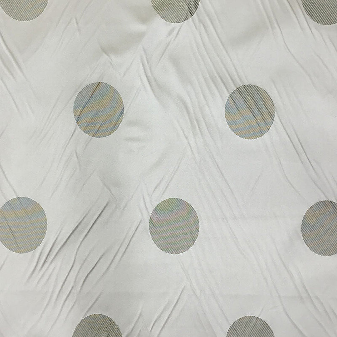 Elvessa Two-Toned Dotted Silk Fabric in Basil