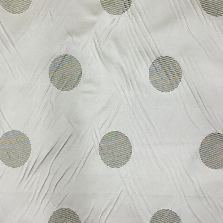 Elvessa Two-Toned Dotted Silk Fabric in Basil