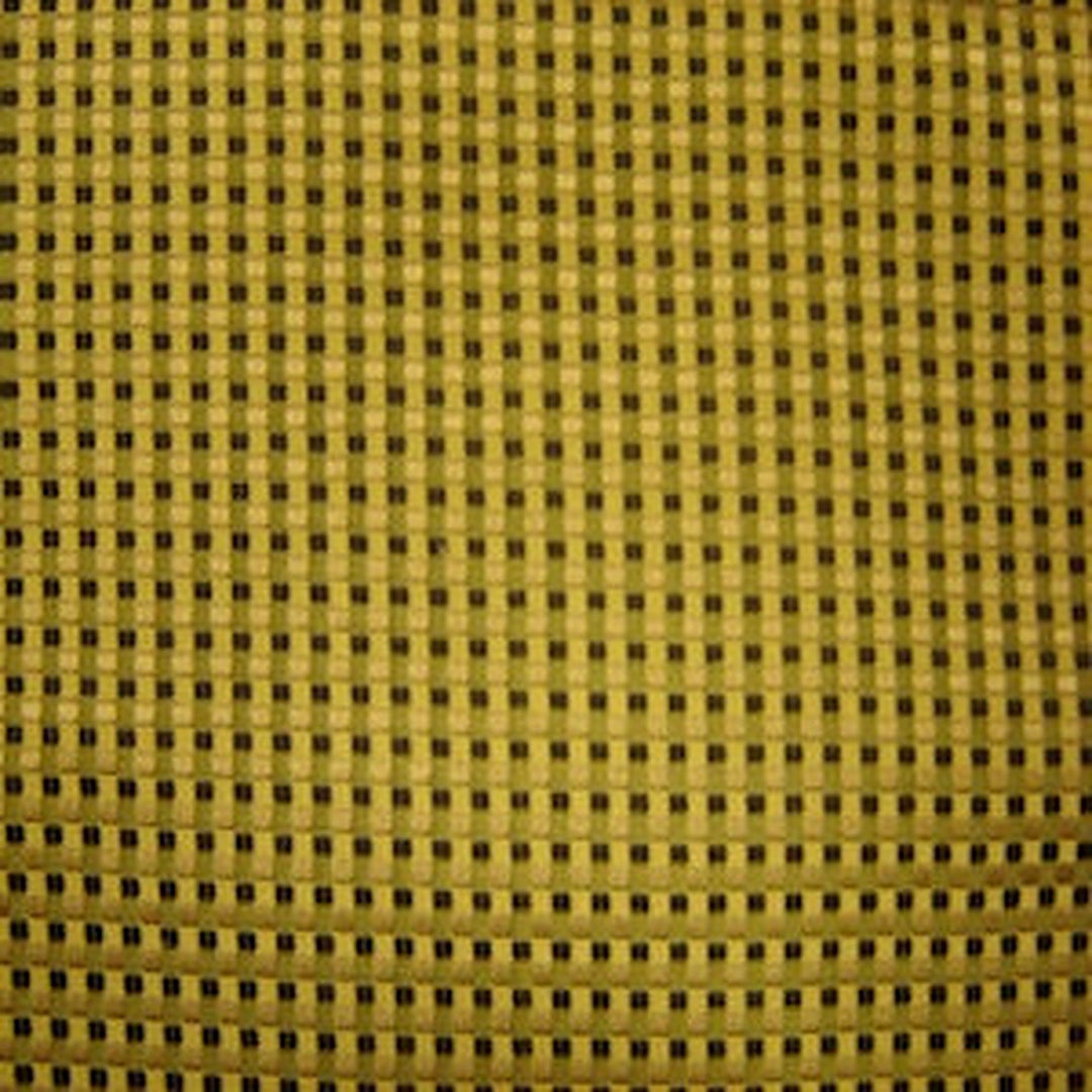 Damarelle Basketweave Modern Geometric Silk Fabric in Black