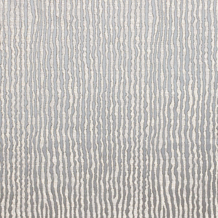 Arvenza Soft Silver Abstract Lines Faux Silk Fabric