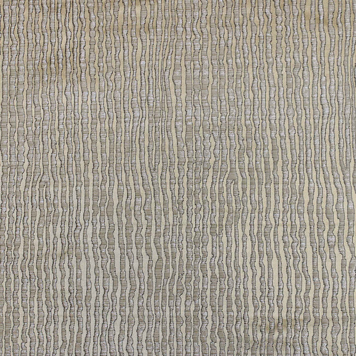 Arvenza Taupe Abstract Lines Faux Silk Fabric