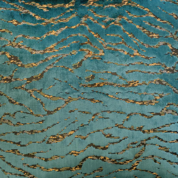 Valdoria Abstract Waves Velvet Fabric | 4 Colors