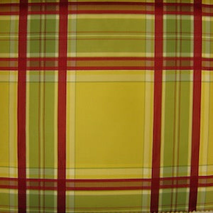 Felvanna Multi-Colored Plaid Stripe Silk Fabric in Canary