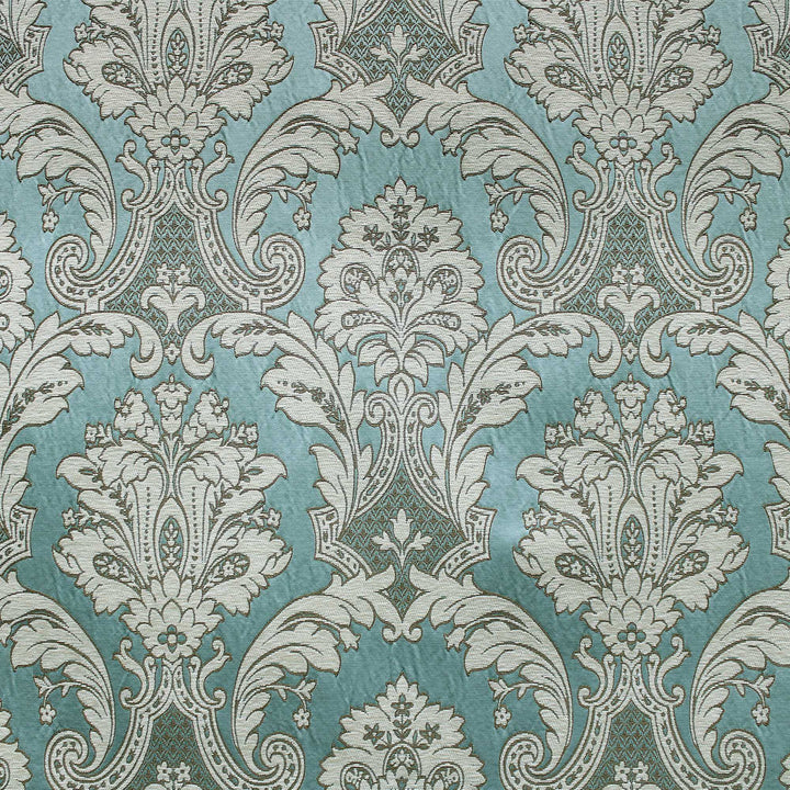 Lumère Teal Blue Damask Brocade Fabric