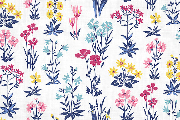 4  COLORS / Evie Cutie Floral 100% Cotton Fabric