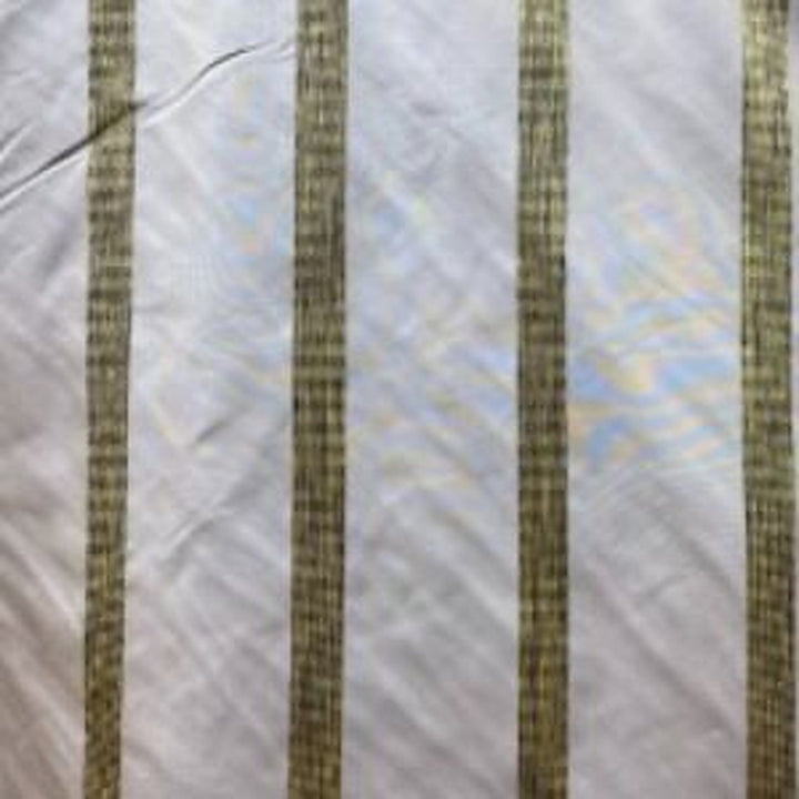 Galessa Two-Toned Stripe Silk Fabric in Almond