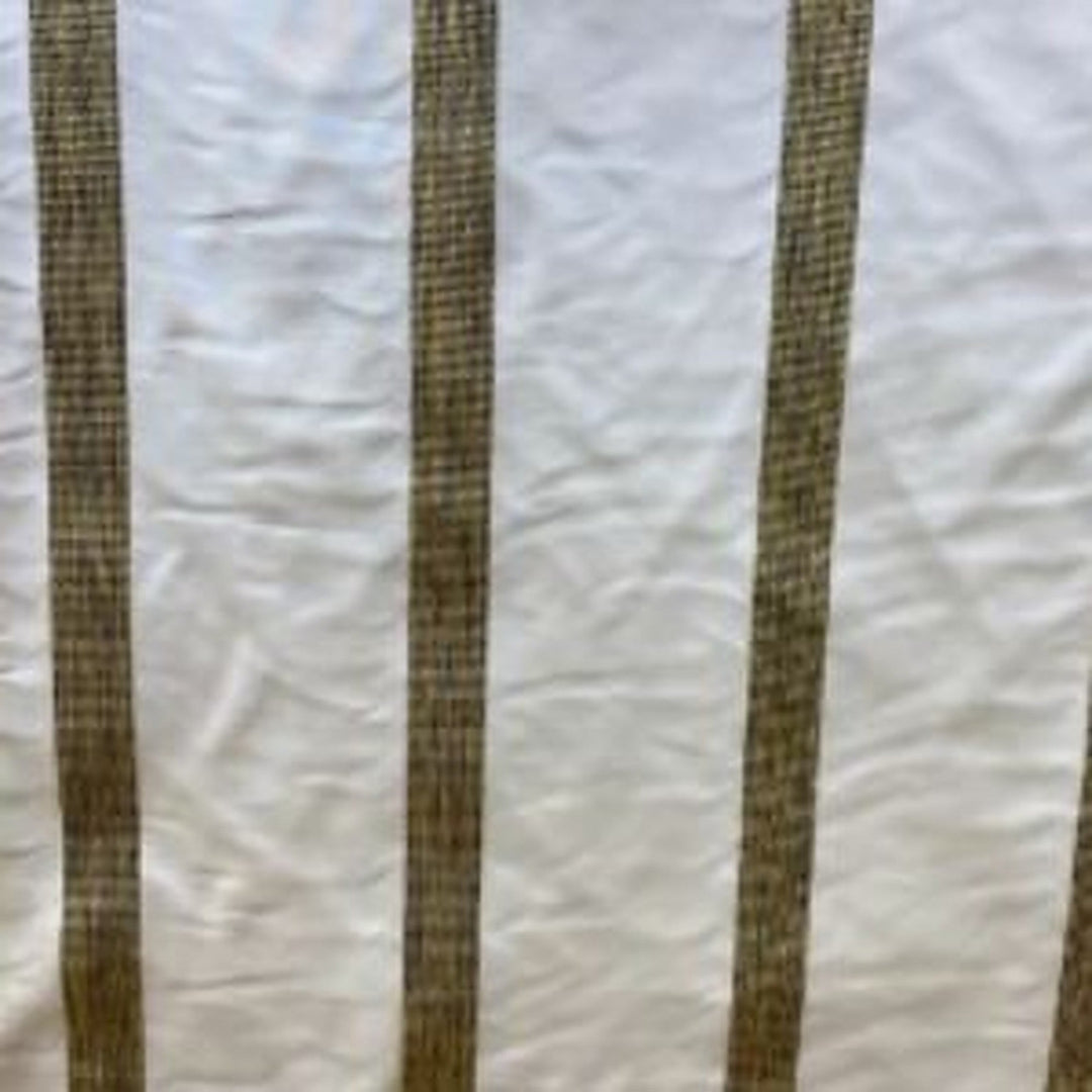 Galessa Two-Toned Stripe Silk Fabric in Buttercup
