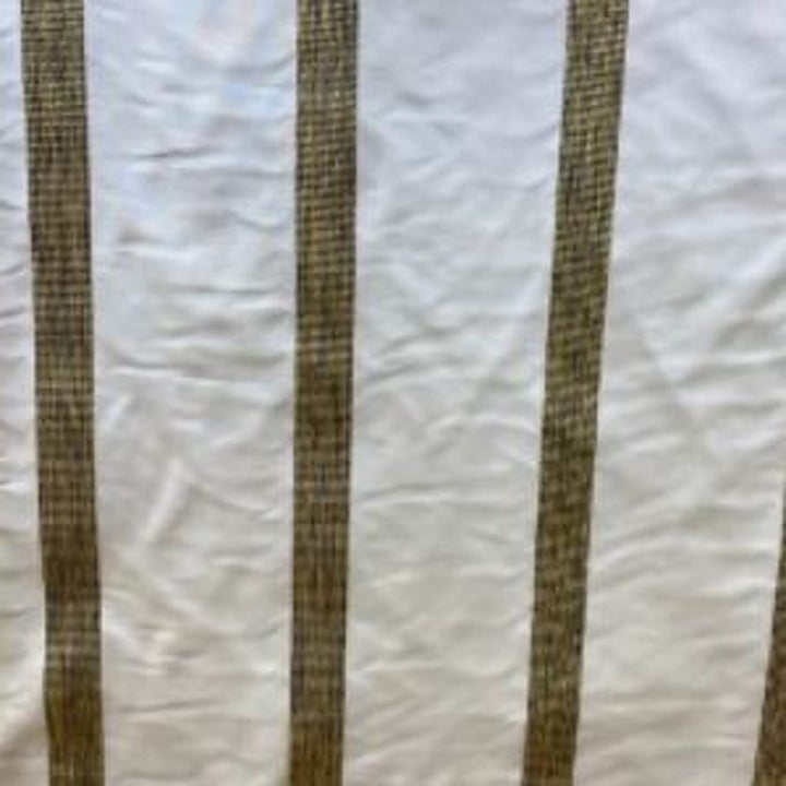 Galessa Two-Toned Stripe Silk Fabric in Buttercup