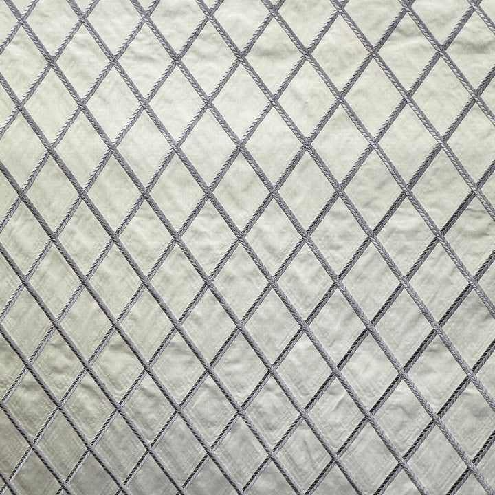 Helaria Diamond Embroidered Silk Fabric in Cappuccino
