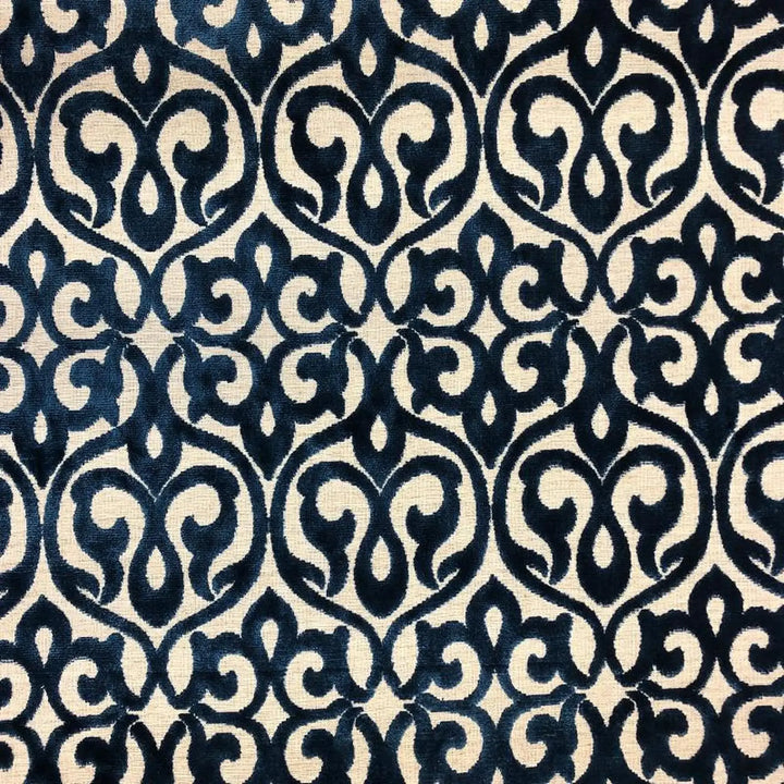 Zoltanov Contrasting Damask Velvet Fabric | 3 Colors