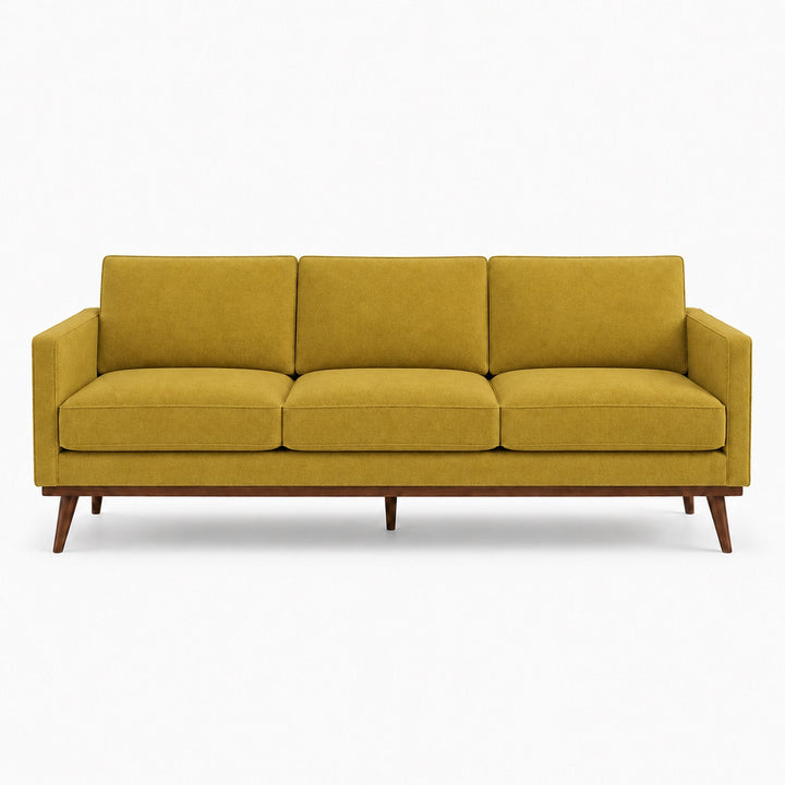 Gian Fabric in color Bronze made on a sofa is a Solid Shiny Velvet Fabric that is good for Drapery & Curtain Fabric and Upholstery Fabric