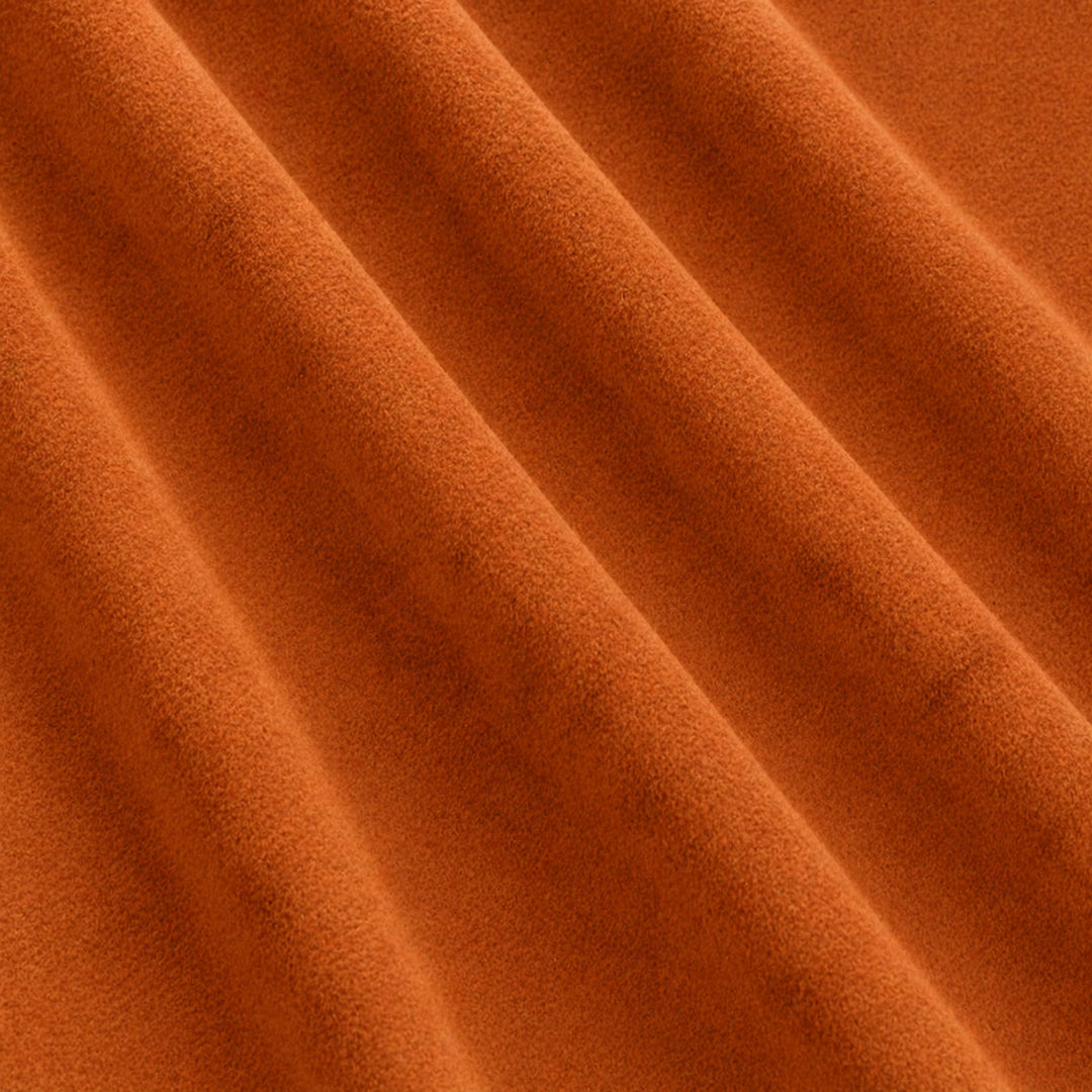 Gian Fabric in color Rust that has a wavy look is a Solid Shiny Velvet Fabric that is good for Drapery & Curtain Fabric and Upholstery Fabric