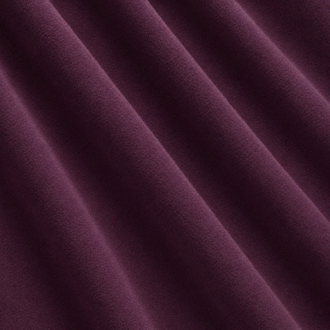 Gian Fabric in color Plum that has a wavy look is a Solid Shiny Velvet Fabric that is good for Drapery & Curtain Fabric and Upholstery Fabric