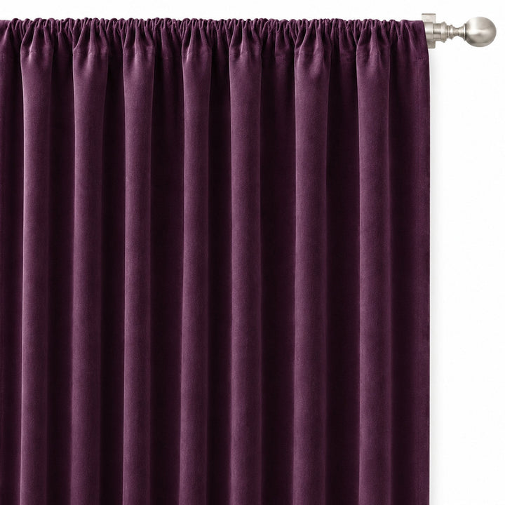 Gian Fabric in color Plum made as a drapery is a Solid Shiny Velvet Fabric that is good for Drapery & Curtain Fabric and Upholstery Fabric