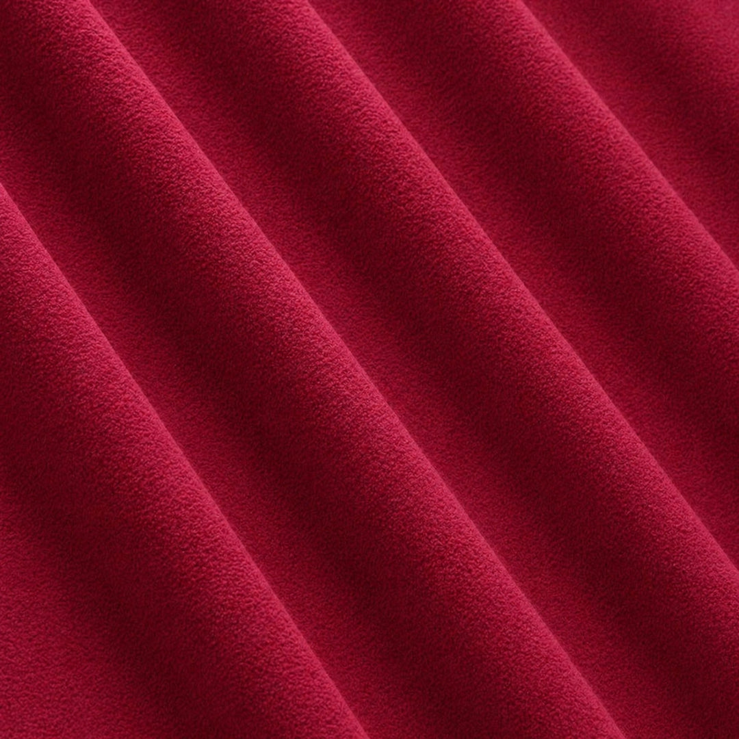 Gian Fabric in color Cranberry that has a wavy look is a Solid Shiny Velvet Fabric that is good for Drapery & Curtain Fabric and Upholstery Fabric