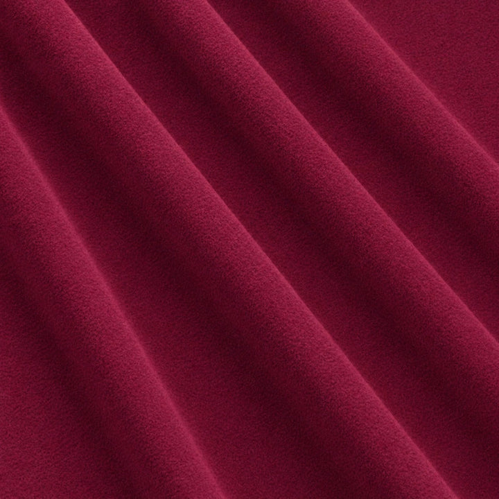 Gian Fabric in color Wine that has a wavy look is a Solid Shiny Velvet Fabric that is good for Drapery & Curtain Fabric and Upholstery Fabric