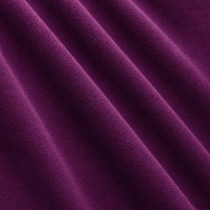 Gian Fabric in color Aubergine that has a wavy look is a Solid Shiny Velvet Fabric that is good for Drapery & Curtain Fabric and Upholstery Fabric
