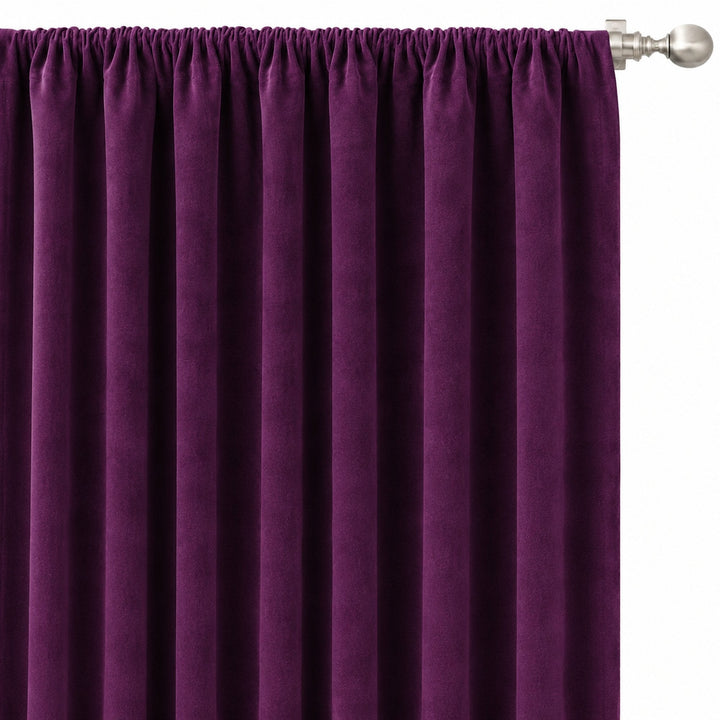 Gian Fabric in color Aubergine made as a drapery is a Solid Shiny Velvet Fabric that is good for Drapery & Curtain Fabric and Upholstery Fabric