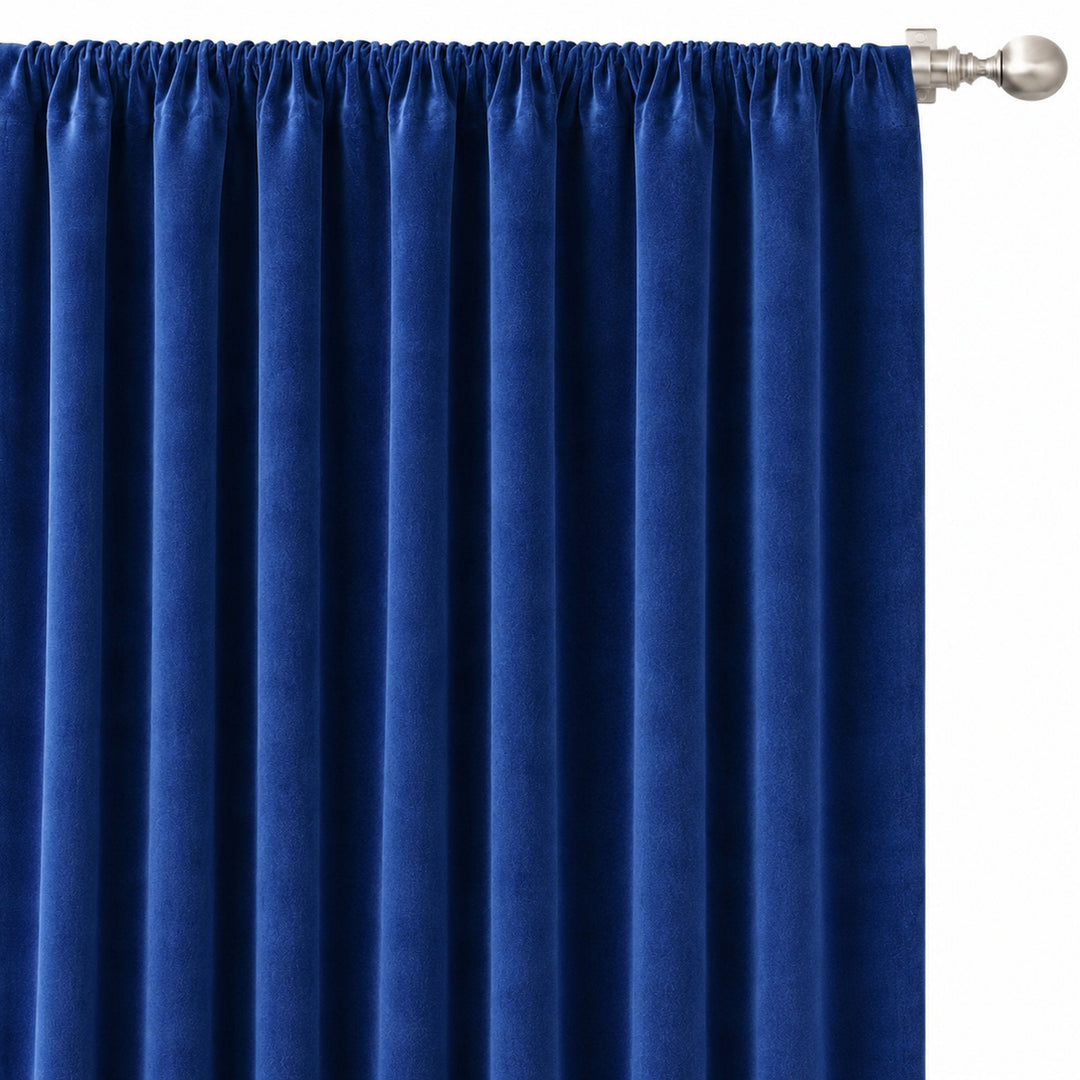Gian Fabric in color Indigo made as a drapery is a Solid Shiny Velvet Fabric that is good for Drapery & Curtain Fabric and Upholstery Fabric