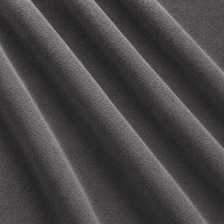 Gian Fabric in color Gray that has a wavy look is a Solid Shiny Velvet Fabric that is good for Drapery & Curtain Fabric and Upholstery Fabric