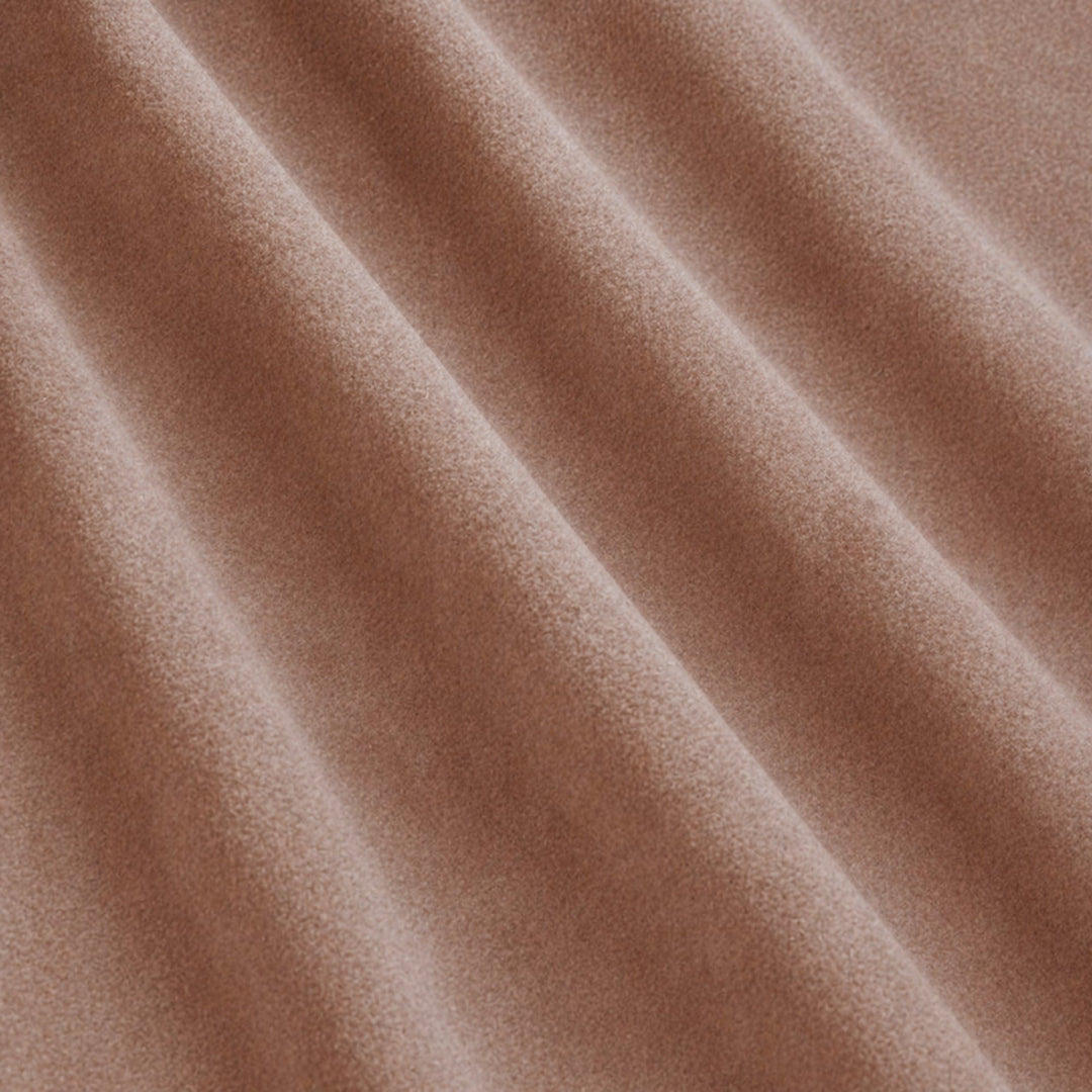 Gian Fabric in color Beige that has a wavy look is a Solid Shiny Velvet Fabric that is good for Drapery & Curtain Fabric and Upholstery Fabric