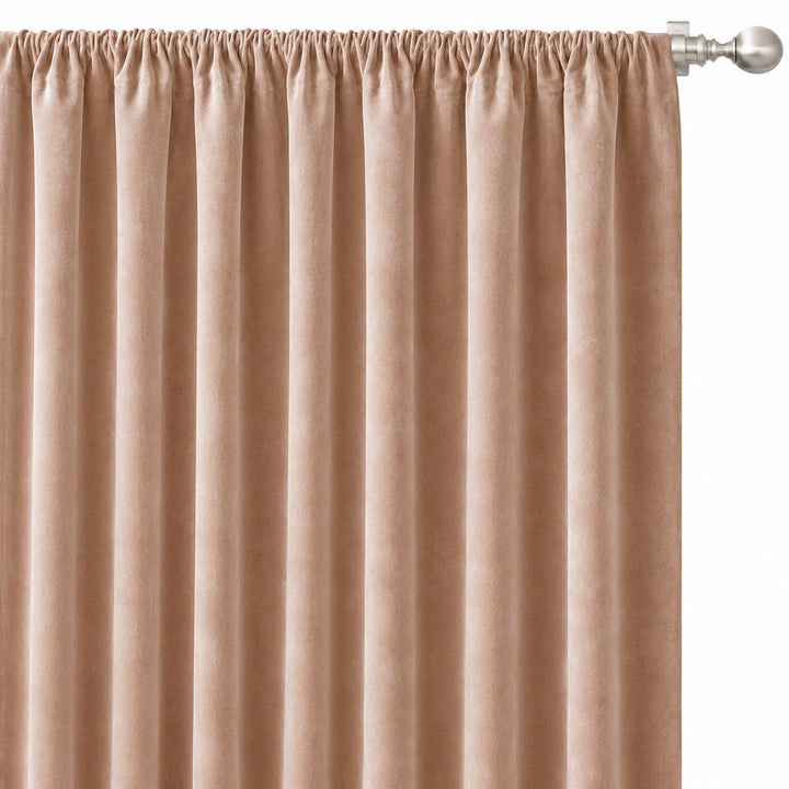 Gian Fabric in color Beige made as a drapery is a Solid Shiny Velvet Fabric that is good for Drapery & Curtain Fabric and Upholstery Fabric