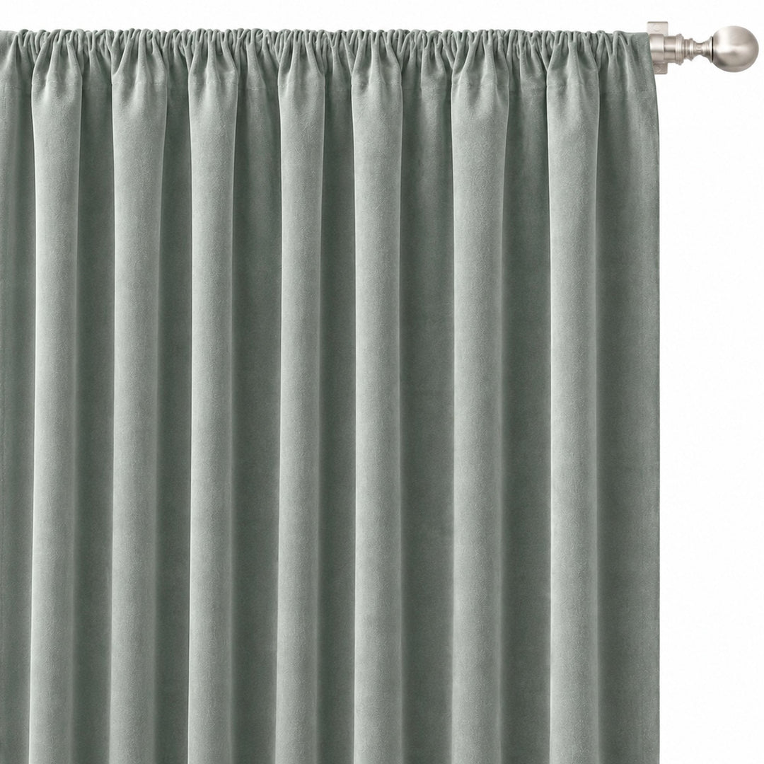 Gian Fabric in color Sky made as a drapery is a Solid Shiny Velvet Fabric that is good for Drapery & Curtain Fabric and Upholstery Fabric