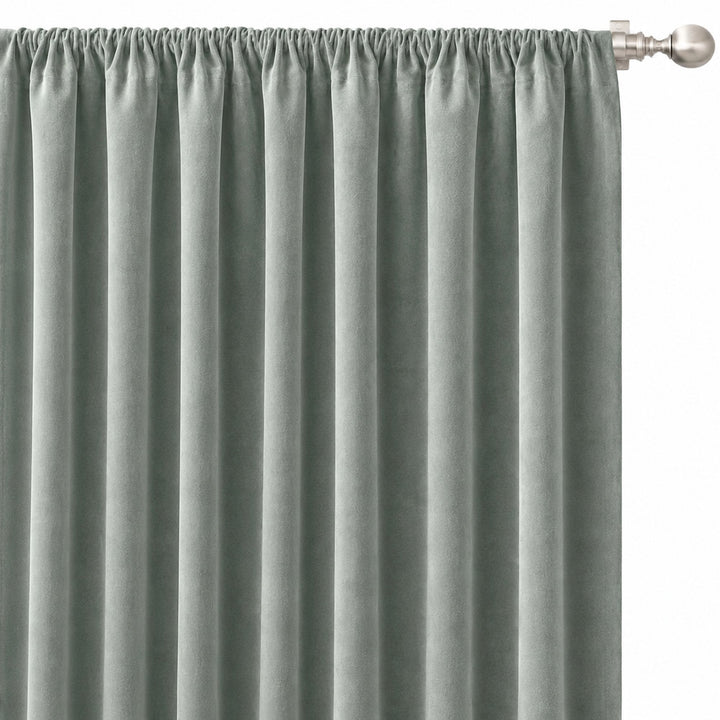 Gian Fabric in color Sky made as a drapery is a Solid Shiny Velvet Fabric that is good for Drapery & Curtain Fabric and Upholstery Fabric