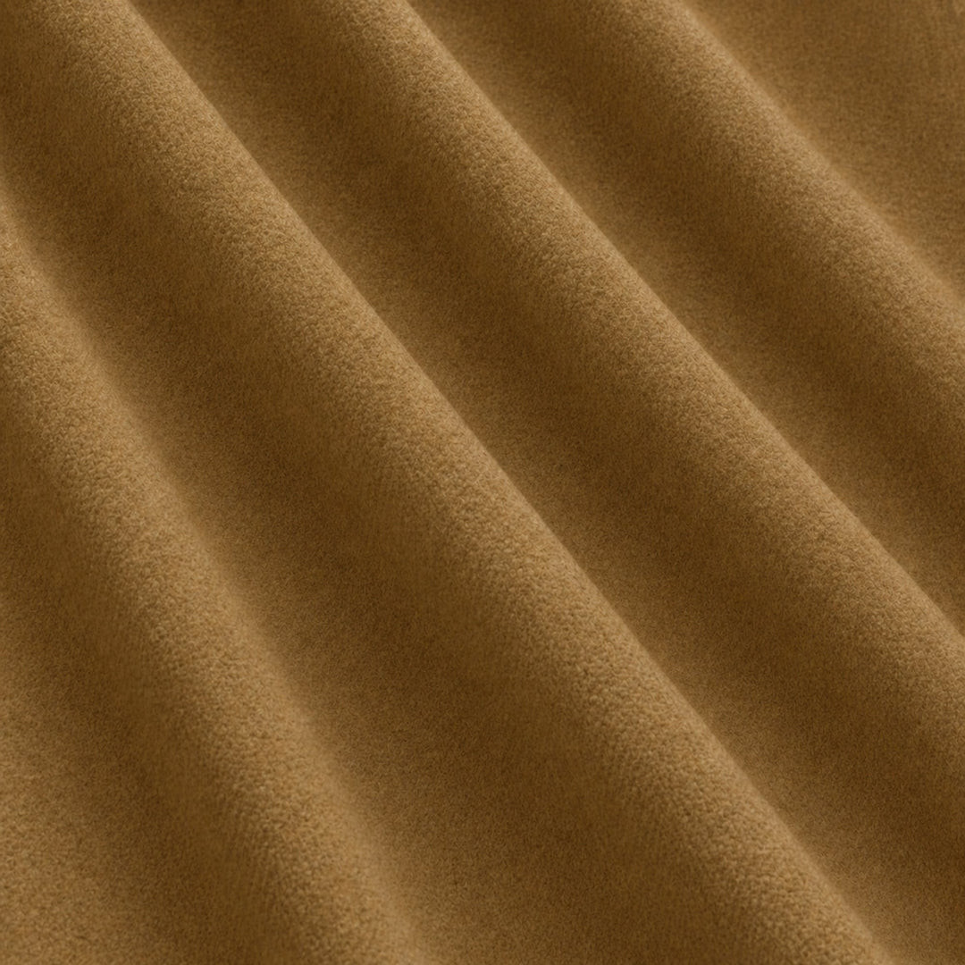 Gian Fabric in color Latte that has a wavy look is a Solid Shiny Velvet Fabric that is good for Drapery & Curtain Fabric and Upholstery Fabric