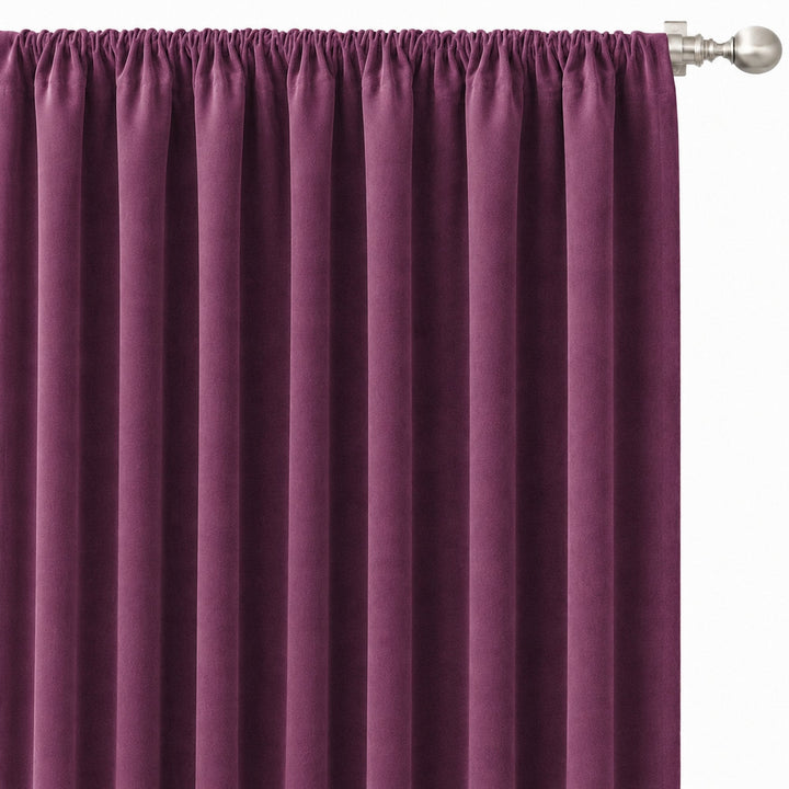 Gian Fabric in color Orchid made as a drapery is a Solid Shiny Velvet Fabric that is good for Drapery & Curtain Fabric and Upholstery Fabric