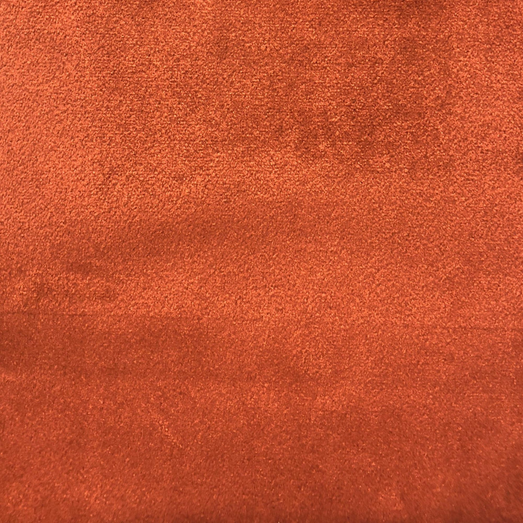 Gian Fabric in color Terracotta is a Solid Shiny Velvet Fabric that is good for Drapery & Curtain Fabric and Upholstery Fabric