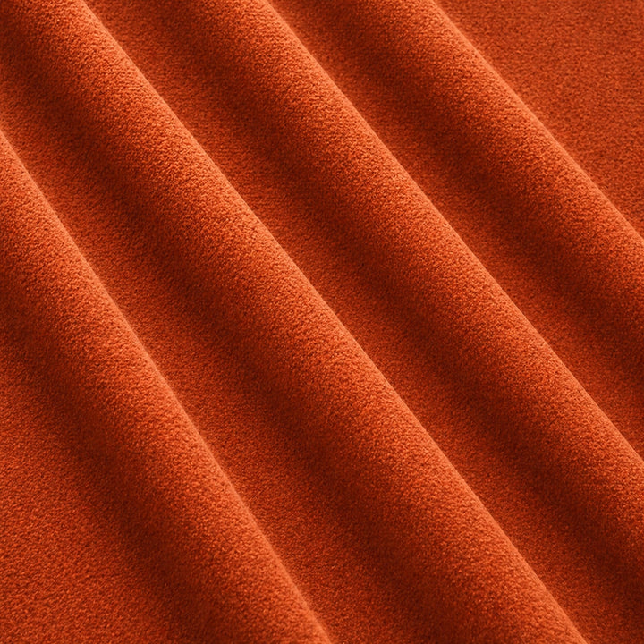 Gian Fabric in color Terracotta that has a wavy look is a Solid Shiny Velvet Fabric that is good for Drapery & Curtain Fabric and Upholstery Fabric