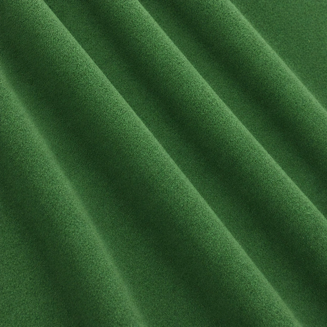 Gian Fabric in color Emerald that has a wavy look is a Solid Shiny Velvet Fabric that is good for Drapery & Curtain Fabric and Upholstery Fabric