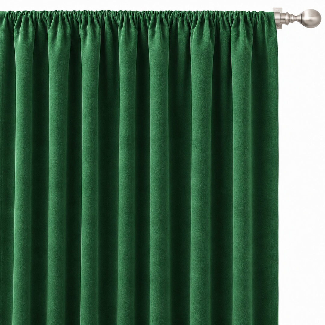 Gian Fabric in color Emerald made as a drapery is a Solid Shiny Velvet Fabric that is good for Drapery & Curtain Fabric and Upholstery Fabric