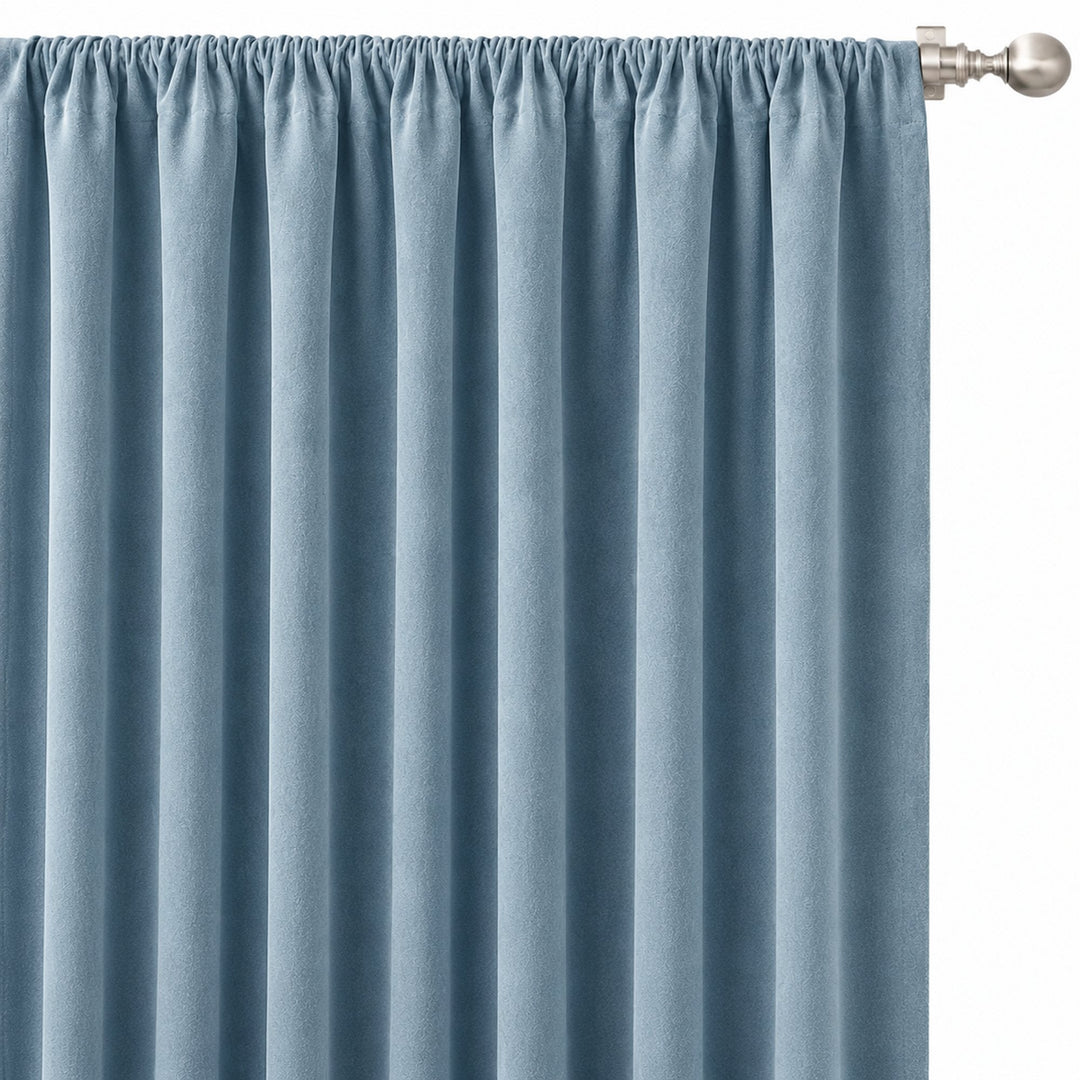 Gian Fabric in color Azure made as a drapery is a Solid Shiny Velvet Fabric that is good for Drapery & Curtain Fabric and Upholstery Fabric