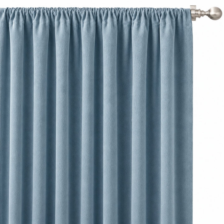 Gian Fabric in color Azure made as a drapery is a Solid Shiny Velvet Fabric that is good for Drapery & Curtain Fabric and Upholstery Fabric