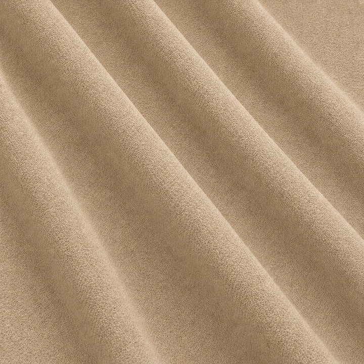 Gian Fabric in color Champagne that has a wavy look is a Solid Shiny Velvet Fabric that is good for Drapery & Curtain Fabric and Upholstery Fabric