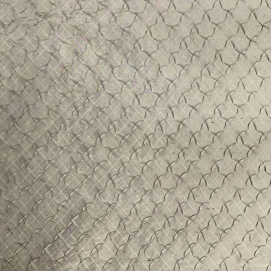 Jasmeline Crushed Solid Diamond Shaped Silk Fabric in Thyme