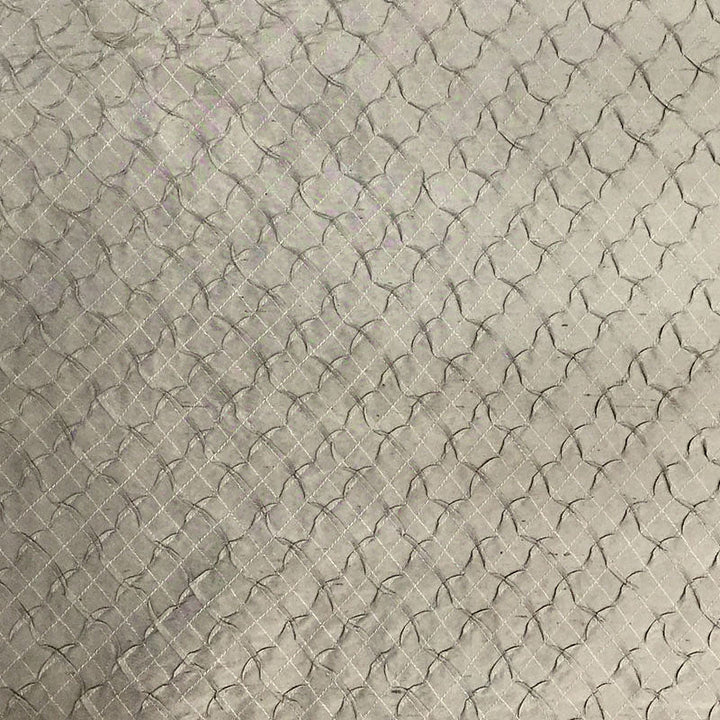 Jasmeline Crushed Solid Diamond Shaped Silk Fabric in Thyme